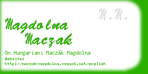 magdolna maczak business card