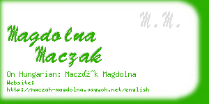 magdolna maczak business card